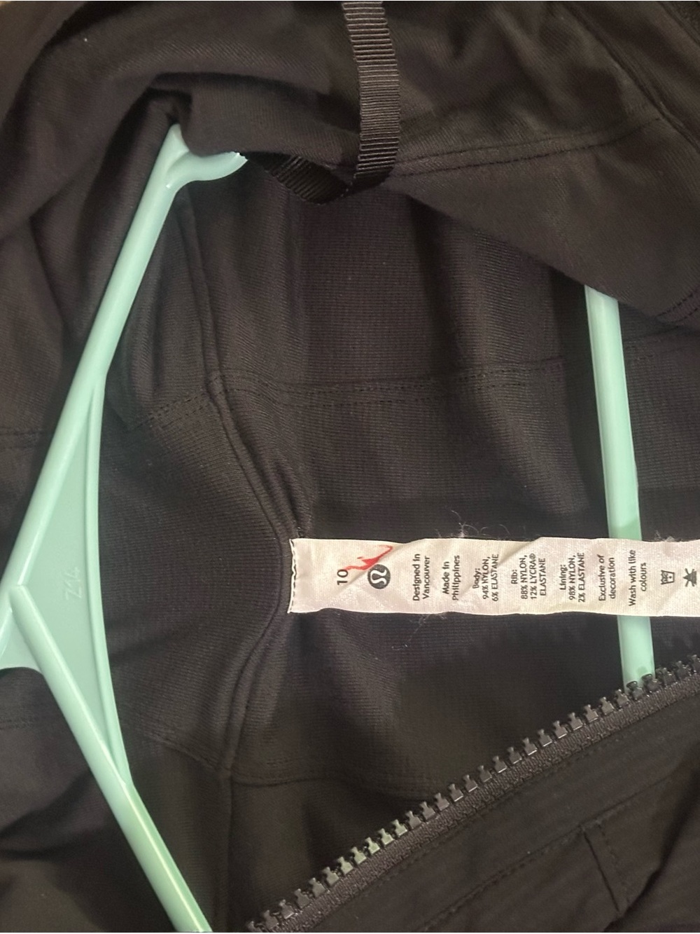 Lululemon Enlite Jacket Black Ruched Sleeve Full Zip Hoodie - Picture 5 of 5
